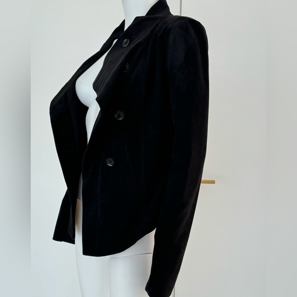 BCBG MaxAzria Drea Faux Suede Moto Jacket Black size XS - Picture 5 of 9